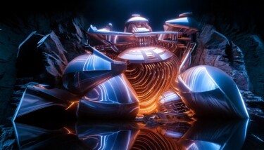 Digitale Kunst getiteld "E28" door Dejan Vucelic, Origineel Kunstwerk, AI gegenereerde afbeelding