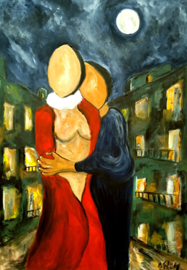 Pittura intitolato "Gli amanti - Op. 3" da Michele Giuliani, Opera d'arte originale, Acrilico