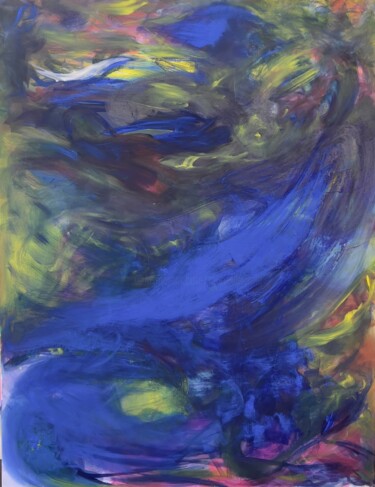 Peinture intitulée "Tranquillité Azur" par Muriel Deumie, Œuvre d'art originale, Acrylique Monté sur Châssis en bois