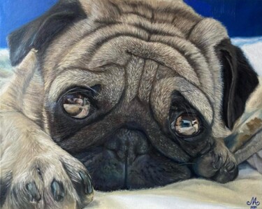 Peinture intitulée "Lulu" par Anna Mamonkina, Œuvre d'art originale, Huile Monté sur Châssis en bois