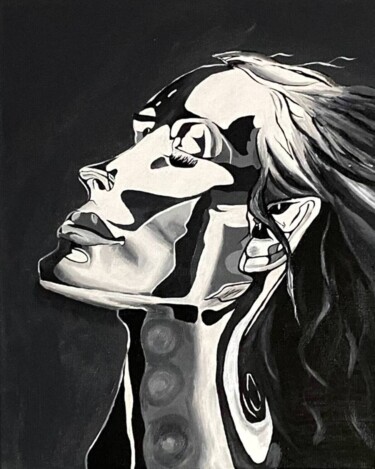 绘画 标题为“Black & White Soul” 由Anastasiia Kudinska, 原创艺术品, 丙烯