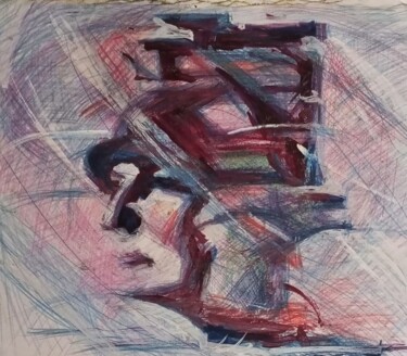 Картина под названием "Город призрак" - Tatyana Zakharova, Подлинное произведение искусства, Пастель