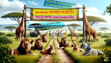 Arts numériques intitulée "FERME -LA ! sinon t…" par Pierre Peytavin, Œuvre d'art originale, Image générée par l'IA