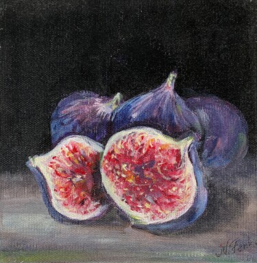 Ζωγραφική με τίτλο "The Heart of the Fig" από Nataliya Fenko, Αυθεντικά έργα τέχνης, Ακρυλικό Τοποθετήθηκε στο Ξύλινο φορείο…