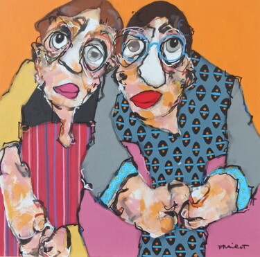 Pittura intitolato "Paul et Victor" da Maxime Frairot, Opera d'arte originale, Acrilico Montato su Cartone
