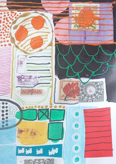 Collages titled "Den ham" by Ronnie Kolner, Original Artwork, Collages