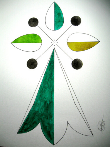 Zeichnungen mit dem Titel "Hermine 05" von Aélys, Original-Kunstwerk, Aquarell