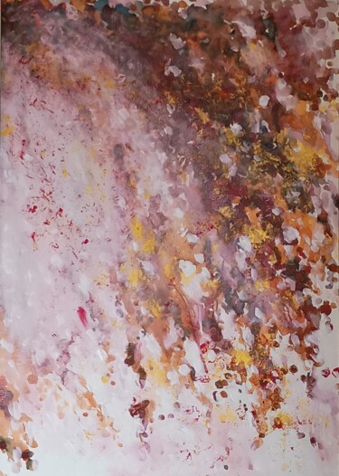 Peinture intitulée "LÉGENDE D'AUTOMNE" par Aline Messiez-Petit, Œuvre d'art originale, Acrylique Monté sur Carton