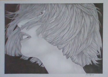 Drawing titled "In the wind." by Sophie Dumont (heavenly), Original Artwork, Pencil