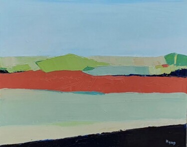 Peinture intitulée "Le chemin des dames" par Sandrine Hirson, Œuvre d'art originale, Huile Monté sur Châssis en bois