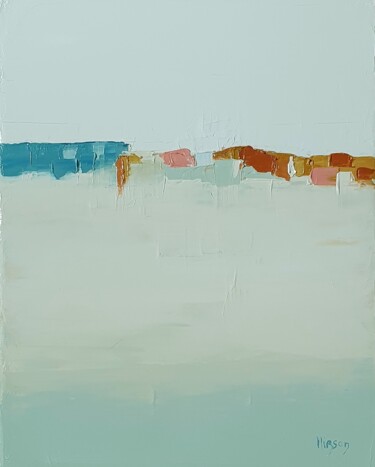 Peinture intitulée "Mon silence" par Sandrine Hirson, Œuvre d'art originale, Huile Monté sur Châssis en bois