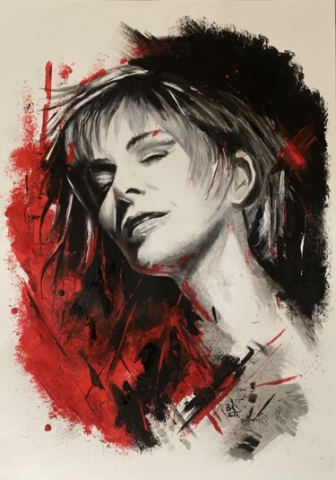 Mylène Farmer Douceur Peinture intitulée "Mylène Farmer Douc…" par Le Filon D'Art, Œuvre d'art originale, Acrylique