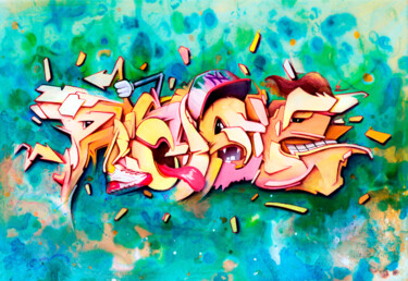 "Raise Style 1" başlıklı Tablo Raise Bmp tarafından, Orijinal sanat, Tükenmez kalem