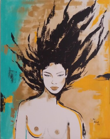 Pittura intitolato "Free Woman" da Alexa (Alexandra Silva), Opera d'arte originale, Acrilico Montato su Telaio per barella i…