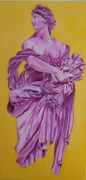 Summer Painting titled "Summer" by Iryna Gria, Original Artwork, Oil Mounted on Wood Stretcher frame