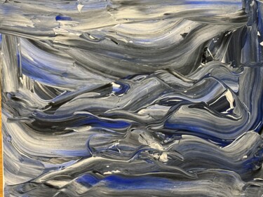 「Blue Motion」というタイトルの絵画 Bouphéによって, オリジナルのアートワーク, アクリル