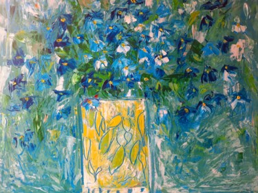 제목이 "Fleurs bleues Épine…"인 미술작품 Sandra Land로, 원작, 기름
