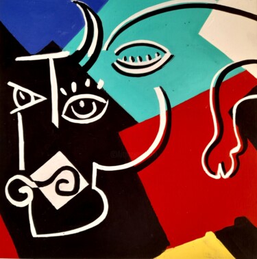 Malerei mit dem Titel "Help" von Herve Jonas, Original-Kunstwerk, Acryl
