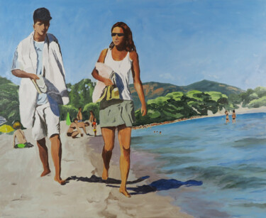 Peinture intitulée "Santa Giulia person…" par Karine Bartoli, Œuvre d'art originale, Huile Monté sur Châssis en bois
