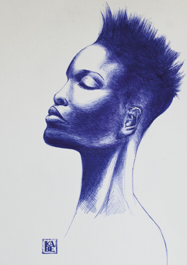 Big bic blue S4 Disegno intitolato "Big bic blue S4" da Bérangère D., Opera d'arte originale, Biro