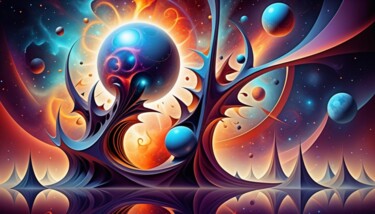 Digitale Kunst mit dem Titel "Abstract Mathematics" von Danyel Carinzia, Original-Kunstwerk, Digitale Malerei