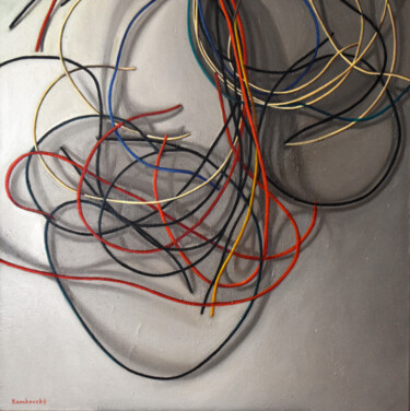 Malerei mit dem Titel "03 Composition with…" von Roman Rembovsky, Original-Kunstwerk, Öl