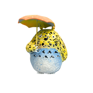 Sculptuur getiteld "SKY TOTORO UMBRELLA" door Julien Mikhel, Origineel Kunstwerk, Hars