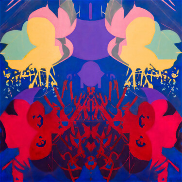Schilderij getiteld "Blossom -103 Salute…" door Jianfei Yuan, Origineel Kunstwerk, Acryl