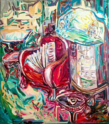 Armchair Series IV Peinture intitulée "Armchair Series IV" par Göknil Gümüş Sungurtekin, Œuvre d'art originale, Huile Monté sur Châssis en bois