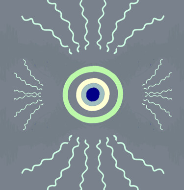 Digitale Kunst mit dem Titel "Lines and Circles 2…" von Ken Lerner, Original-Kunstwerk, 2D digitale Arbeit