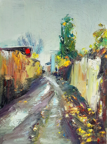 Autumn whispers 绘画 标题为“Autumn whispers” 由Mateos Sargsyan, 原创艺术品, 油 安装在木质担架架上