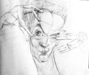 Рисунок под названием "Эгон шиле" - Tatyana Zakharova, Подлинное произведение искусства, Карандаш