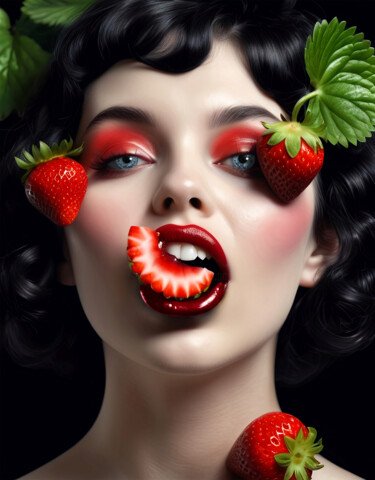 摄影 标题为“Strawberry Fantasy 2” 由Luiz Henrique Mendes, 原创艺术品, 数码摄影