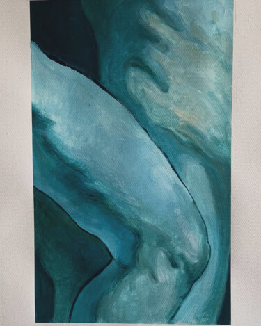 绘画 标题为“Blue 2” 由Alexandra Efimova, 原创艺术品, 丙烯 安装在其他刚性面板上