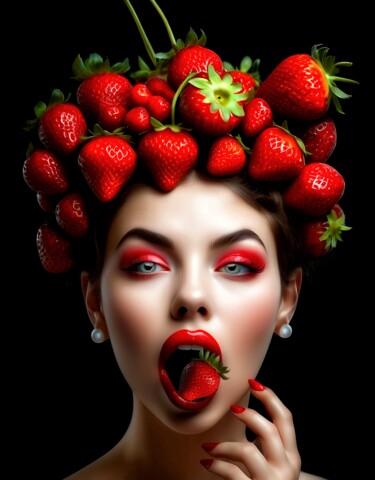 摄影 标题为“Strawberry Fantasy 3” 由Luiz Henrique Mendes, 原创艺术品, 数码摄影