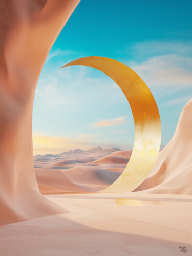 Arts numériques intitulée "Door to infinity #3" par Morgane Soulier, Œuvre d'art originale, Image générée par l'IA Monté sur…