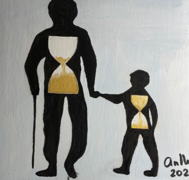 「Time」というタイトルの絵画 Анастасия Нецветаеваによって, オリジナルのアートワーク, アクリル