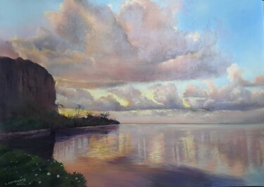 Peinture intitulée "Crépuscule d'un soi…" par Lysiane Lagauzere, Œuvre d'art originale, Pastel