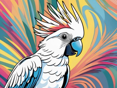 绘画 标题为“Vibrant Plumage: Th…” 由Elina Kharitonova, 原创艺术品, 丙烯 安装在木质担架架上