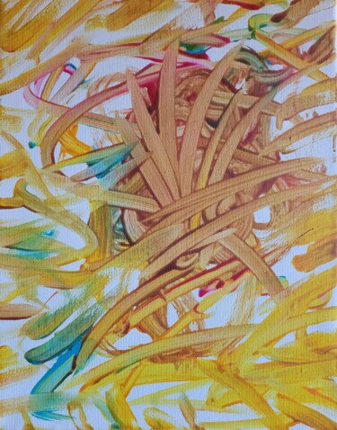 「"Kāwili ʻĀkau"」というタイトルの絵画 Marek Richertによって, オリジナルのアートワーク, アクリル ウッドストレッチャーフレームにマウント