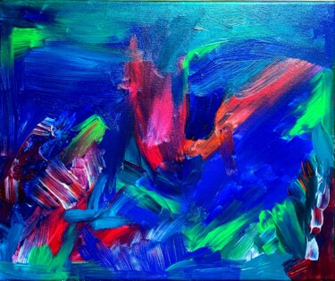 Peinture intitulée "Face à l inconnu" par Seny Jasna, Œuvre d'art originale, Acrylique