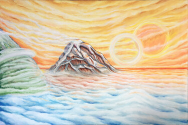 Malarstwo zatytułowany „Kazbek and halo” autorstwa Fedor Aseev, Oryginalna praca, Olej