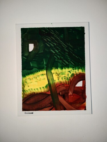 Peinture intitulée "Fêlures de sages" par O.C.T.A.V.E, Œuvre d'art originale, Acrylique Monté sur Autre panneau rigide
