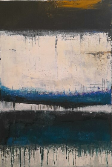 Painting titled ""Submerged river"" by Alessio Mariotto, Original Artwork, Acrylic Mounted on Wood Stretcher frame