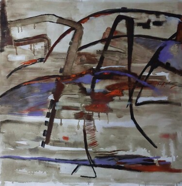 Malerei mit dem Titel "A.C" von Monique Morellec, Original-Kunstwerk, Acryl