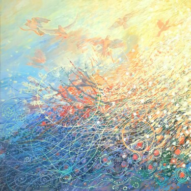 绘画 标题为“Source of Life” 由Iryna Makhovska, 原创艺术品, 丙烯 安装在木质担架架上