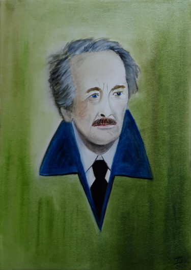 Painting titled "Jean Rochefort" by Isa-Isarielle, Original Artwork, Oil