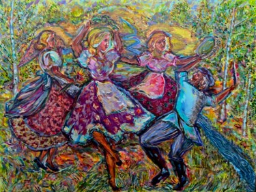 Картина под названием "Bright sunny day wi…" - Yuliya Gündoğan (ostbiju_art), Подлинное произведение искусства, Акрил Устано…