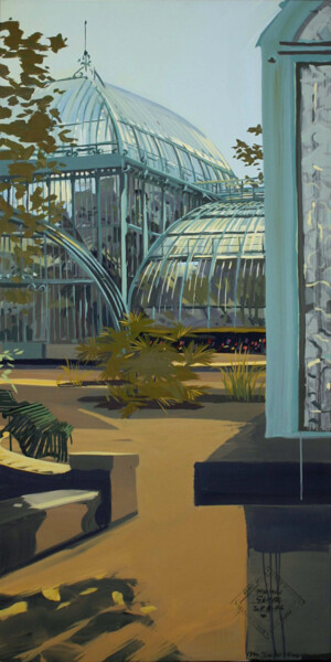 Painting titled "N°13" by Michelle Auboiron, Original Artwork, Acrylic Mounted on Wood Stretcher frame