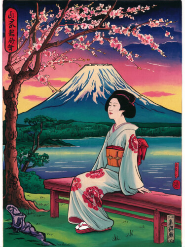 Arts numériques intitulée "japon style" par Dinem, Œuvre d'art originale, Image générée par l'IA